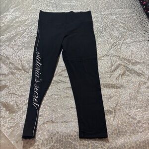 Victoria's Secret Black Leggings with Logo
